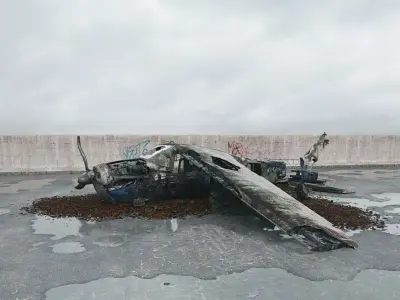 destroyed plane 018 am165 3D model