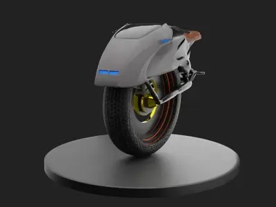Sci Fi Bike Low-poly 3D model