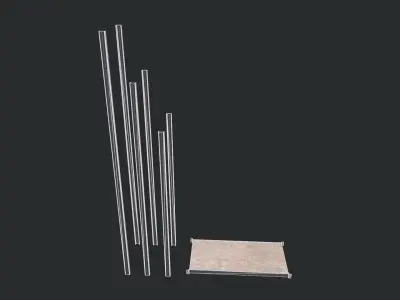 Metal Rack Low-poly 3D model purchase