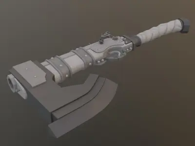 AXE GUN Low-poly 3D model