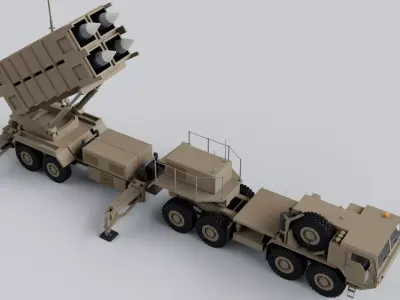 MIM-104 Patriot Air Defense System Military Vehicle 3D model