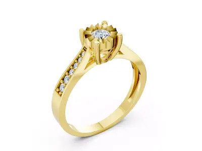 Engagement ring - 5 3D model