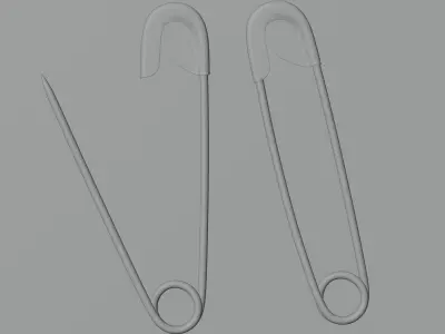 Safety Pin 3D model 3D model