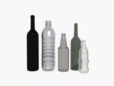 Bottles different Free 3D model