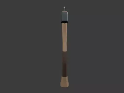 Low poly one hand Axe Low-poly 3D model