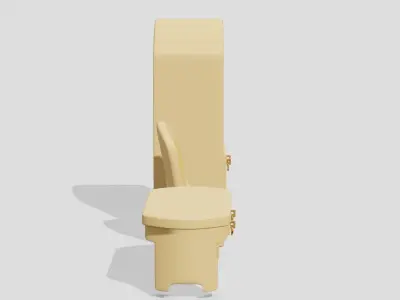 Set of antique furniture table chair and wardrobe  3D model