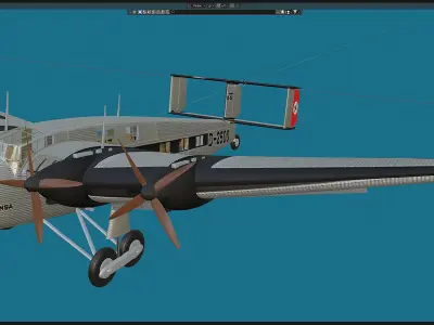 G-38 German airliner Free 3D model