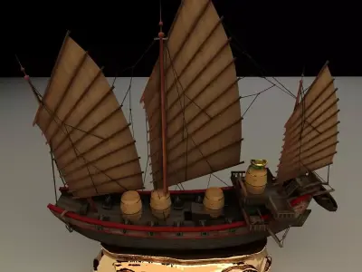 Chinese Junk Boat 3D model purchase