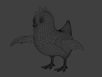 Stylized 3D Hen Model 3D model
