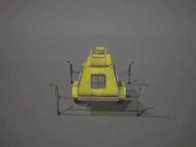Yellow Generator Low-poly 3D model