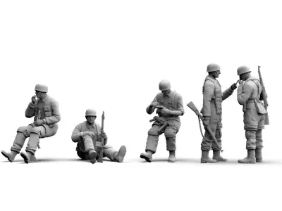 German Paratrooper ww2 3D print model