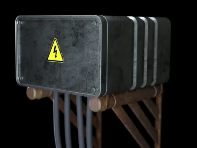 Sci-Fi Electric Box 3D model