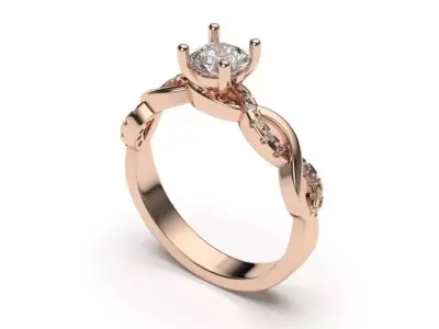 solitaire with ring sizes  8 part S41 3D print model