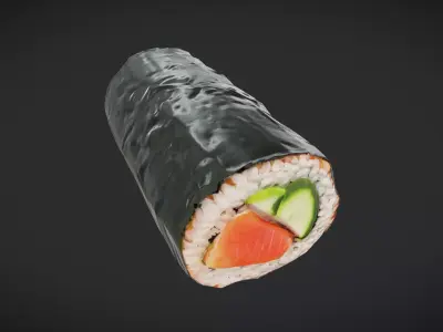 Sushi - Maki Low-poly 3D model