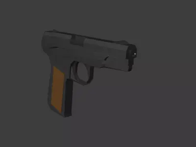 Low Poly Gun Free low-poly 3D model get