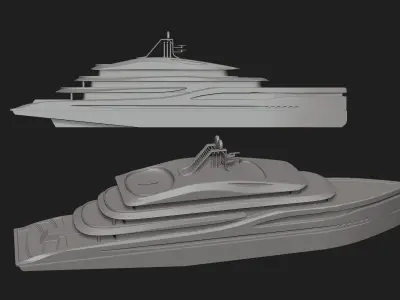 yacht 3D print model