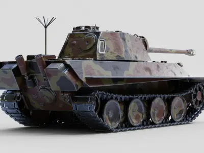 Panther GameReady tiger tank 3D model