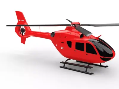 medium private helicopter 3D model