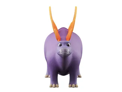 Cartoon Dinosaur Stegosaurus 3D model