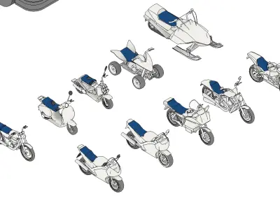 VARIOUS VEHICLES FOR CONSTRUCTION AND COMMON LINEAR VEHICLES 3D model
