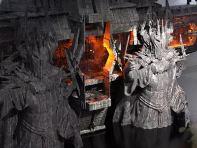 Cyberpunk Warlord Towers Kitbash 2  3D model