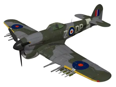hawker typhoon  MK1b 3D model