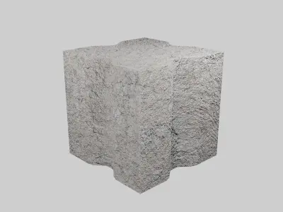 Breakwater Blocks Low-poly 3D model