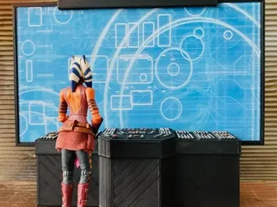SCI-FI TACTICAL SCREEN COMPUTER FOR 375IN and 6IN FIGURE DIORAMA 3D print model
