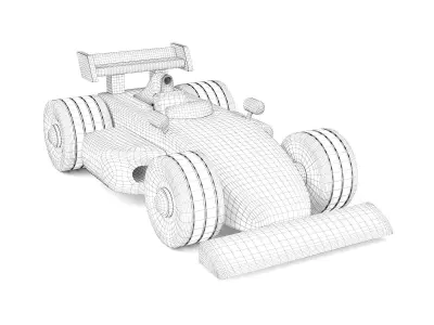 Wooden toy car 39 3D model