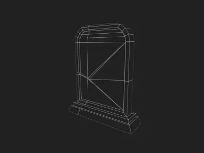 Gravestone Low-poly 3D model