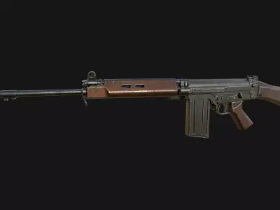 FN FAL - Game Ready HQ Weapon Model Low-poly 3D model