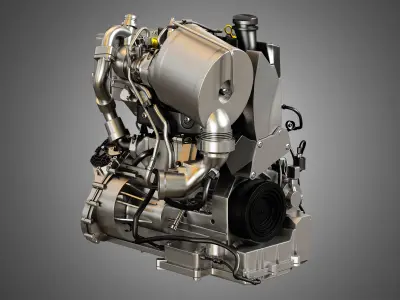 Volkswagen - XL1 Diesel-Electric Hybrid Engine 3D model