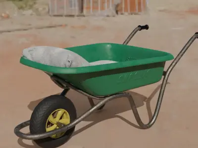 wheel barrow Free 3D model