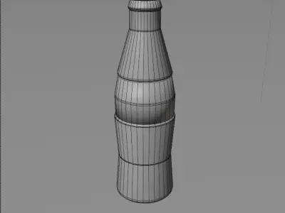 Realistic Glass Soda Bottle 3D Model  Low Poly  Game Ready  3D model