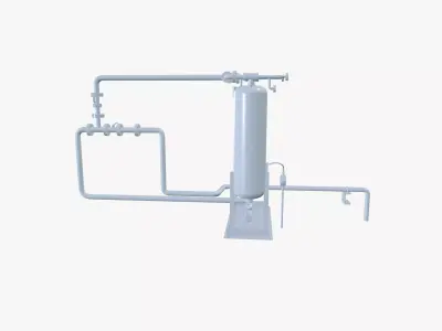 Desiccant air dryer 3D model