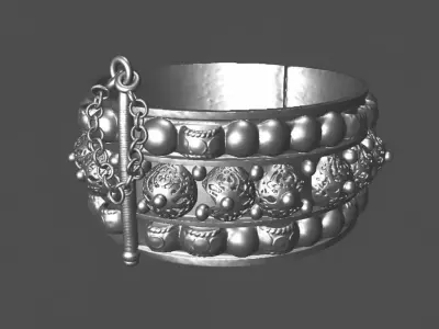 Moroccan Antique Jewelry 3D Model 3D model