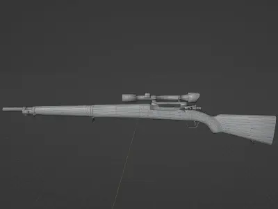 Springfield M1903 A4  Low-poly 3D model