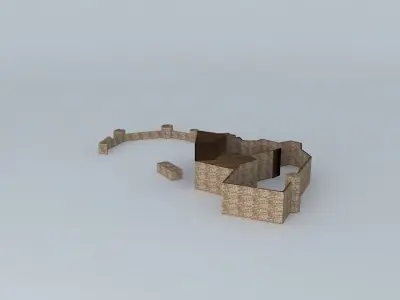 Castle Montánchez Free 3D model