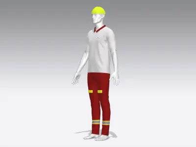 Worker Cloth Low-poly 3D model purchase