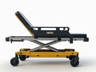 Medical Stretcher Low-poly 3D model