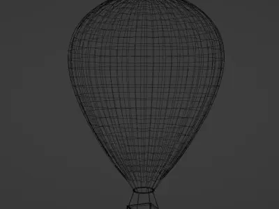 Hot Air Balloon Free low-poly 3D model
