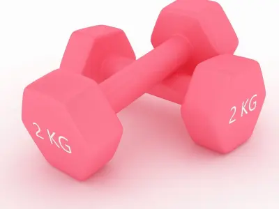 Plastic Fitness Dumbbells 3D model
