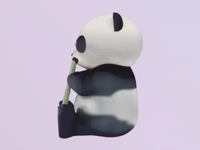 Panda - Toon Simple Style Free 3D model