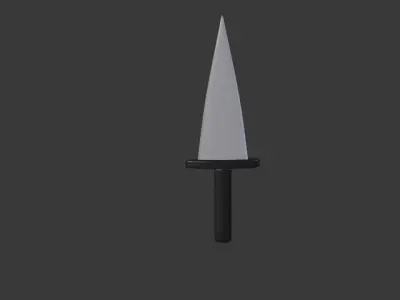 Low Poly Knife 5 sword Free low-poly 3D model