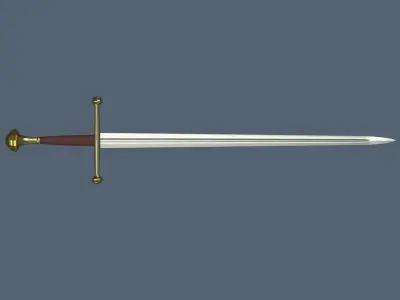 2handsword1a sword Free low-poly 3D model
