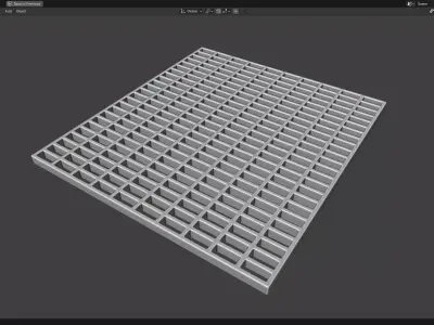 Steel Grating Flooring 2 3D print model