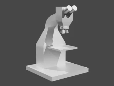 Biology Microscope Free low-poly 3D model
