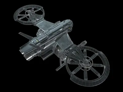 Drone Sci Fi Game Ready PBR Textures Low-poly 3D model