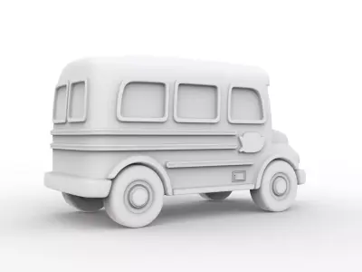 School Bus Piggy Bank 3D Print Model 3D print model