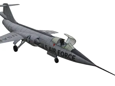 Lockheed NF-104A Aerospace Trainer Low-poly 3D model